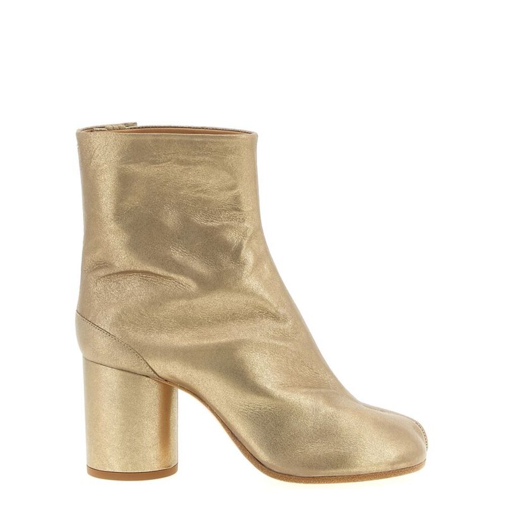 Maison Margiela Gold Cashmere Ankle Women's Boots